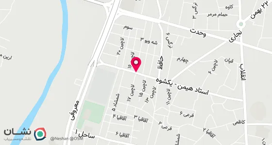 نقشه موقعیت تقریبی دفتر: بوکان -خیابان وحدت -جنب کوچه لاچین 14