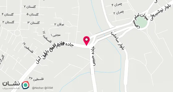نقشه موقعیت تقریبی دفتر: بابل ابتدای جاده قدیم آمل - پاساژ معتقدی طبقه فوقانی