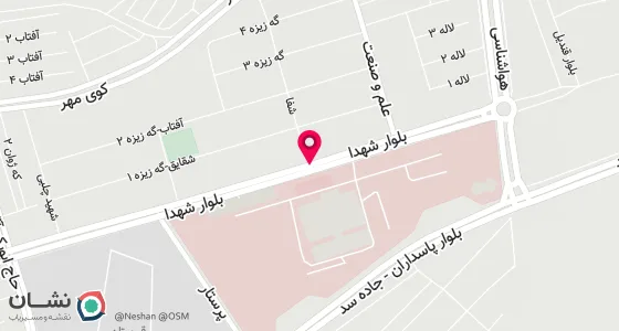 نقشه موقعیت تقریبی دفتر: بوکان بلوار شهدا خیابان شفا کوچه گزیزه 3