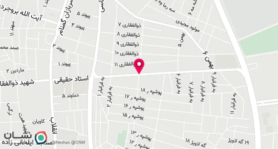 نقشه موقعیت تقریبی دفتر: بوکان - خیابان استاد حقیقی - کوچه بهمن 4