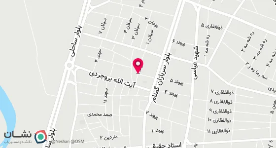 نقشه موقعیت تقریبی دفتر: خیابان سید جمال الدین کوچه سهند 1 چهار راه اول دست چپ