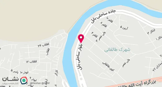 نقشه موقعیت تقریبی دفتر: بابل خ طالقانی مجتمع تجاری آبادیان