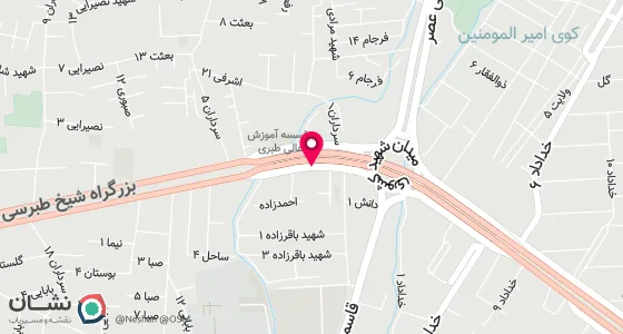 نقشه موقعیت تقریبی دفتر: شهرستان بابل - میدان کشوری - پاساژکشوری - دفترخانه 109