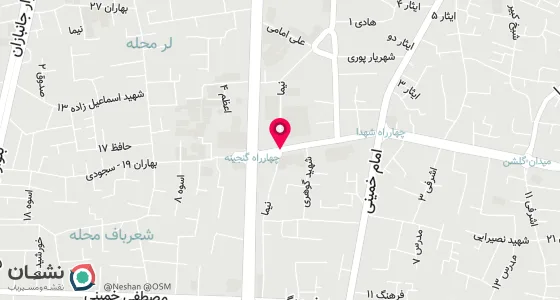 نقشه موقعیت تقریبی دفتر: خ مدرس -جنب سینما آزادی -مجتمع تجاری نیما پلاک 43