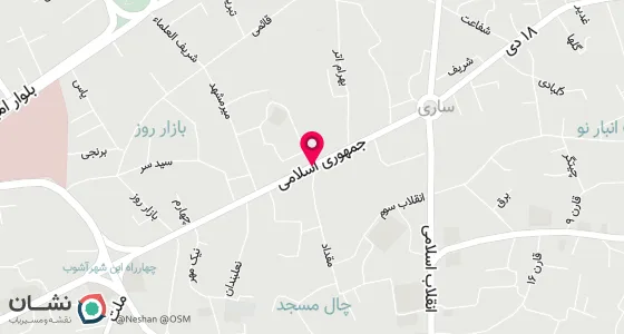 نقشه موقعیت تقریبی دفتر: ساری خیابان جمهوری اسلامی کوچه مقداد سمت راست کوچه دوم