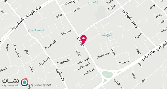 نقشه موقعیت تقریبی دفتر: خیابان شهبند نبش کوچه صاحب الزمان (ع).