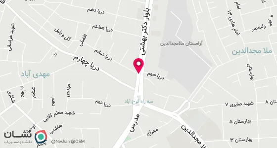 نقشه موقعیت تقریبی دفتر: ساری -بلوار خزر کوچه گل وبلبل پلاک 8