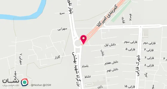 نقشه موقعیت تقریبی دفتر: بابل امیرکلا میدان شهید نجاریان روبروی بانک ملی طبقه فوقانی حقیقت گشت