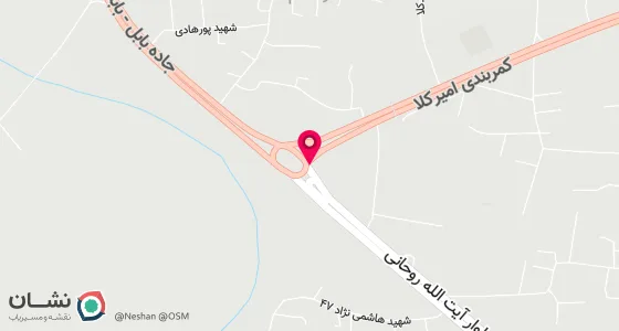 نقشه موقعیت تقریبی دفتر: مازندران- امیرکلا- خیابان طالقانی- مقابل مهدیه