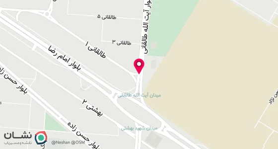 نقشه موقعیت تقریبی دفتر: چناران خیابان طالقانی 1 روبروی اتش نشانی جنب شبکه بهداشت پلاک 37