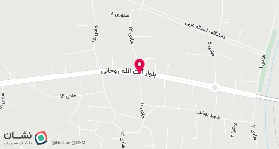 نقشه موقعیت تقریبی دفتر: بلوار آیت اله روحانی هادی 10