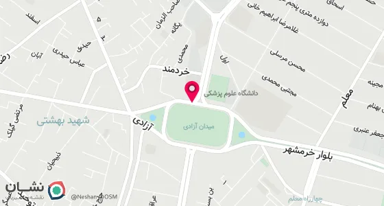 نقشه موقعیت تقریبی دفتر: زنجان خیابان جمهوری اسلامی میدان جمهوری-ابتدای خ فیاض بخش پ53