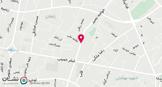 نقشه موقعیت تقریبی دفتر: زنجان میدان رسل نرسیده به دانشگاه پیام نور روبروی دبستان علامه حلی ساختمان سینا طبقه همکف