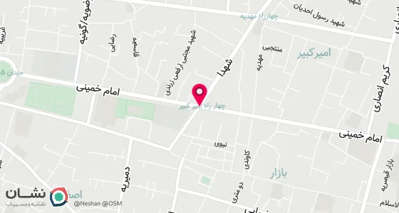 نقشه موقعیت تقریبی دفتر: زجان -چهار امیر کبیر- ابتدای خیابان شهید نواب صفوی- پاساژ محمدی طبقه همکف پلاک 10
