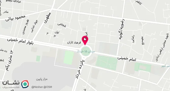نقشه موقعیت تقریبی دفتر: زنجان میدان 15 خرداد (چهارراه پایین) ابتدای کوچه غریبیه پلاک 1 / 5