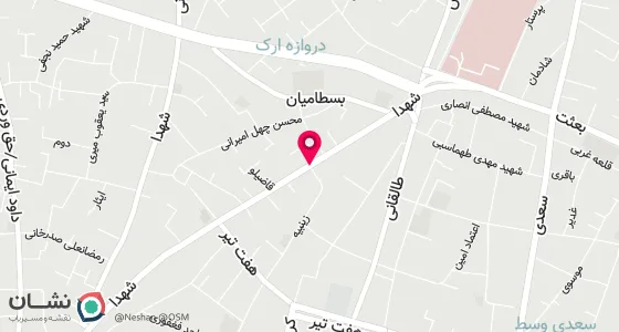 نقشه موقعیت تقریبی دفتر: زنحان ابتدای خ.زینبیه روبروی پاساژزنجان ساختمان عقیق واحد یک