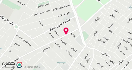 نقشه موقعیت تقریبی دفتر: زنجان خیابان کوچه مشکی - چهار راه سوم شمالی نبش 8 متری ششم (نبش کوچه علیزاده)روبروی دانشگاه پ42