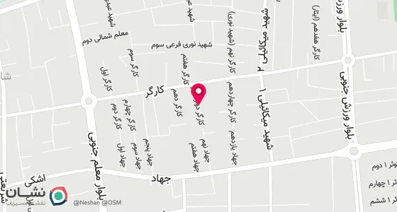 نقشه موقعیت تقریبی دفتر: آ غ : شاهین دژ- خ کارگر کوچه12