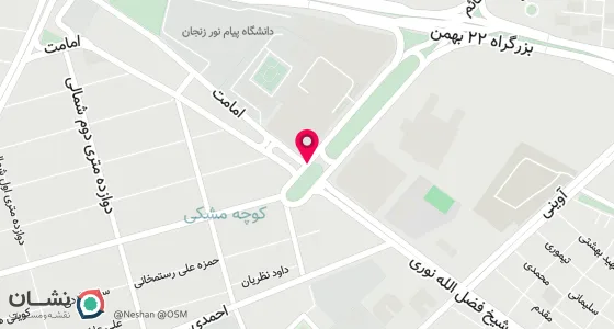 نقشه موقعیت تقریبی دفتر: زنجان- کوچمشگی میدان رسل خیابان امامت پلاک1 طبقه1