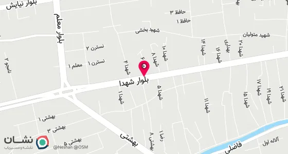 نقشه موقعیت تقریبی دفتر: فریدونکنار خیابان شهدا شهدا ششم