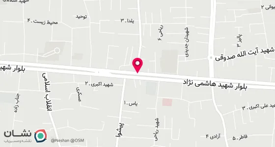 نقشه موقعیت تقریبی دفتر: بهشهر بلوار شهید هاشمی نژاد نبش خ شهید نجفی