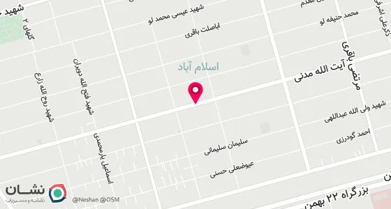 نقشه موقعیت تقریبی دفتر: زنجان اسلام آباد خ مدنی پ19