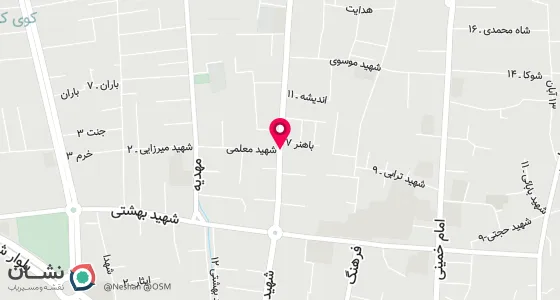 نقشه موقعیت تقریبی دفتر: بهشهر خیابان جمهوری اسلامی جنب مدرسه ی آفرینش کوچه شیخ معلمی پلاک 9