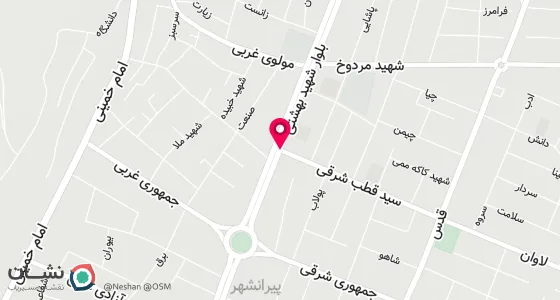 نقشه موقعیت تقریبی دفتر: پیرانشهر-خیابان سید قطب شرقی