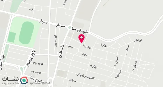 نقشه موقعیت تقریبی دفتر: مهاباد- میدان فلسطین جنب مسجد حسن زاده شماره یک