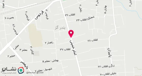نقشه موقعیت تقریبی دفتر: بندرگز - نبش انقلاب 30 - طبقه دوم