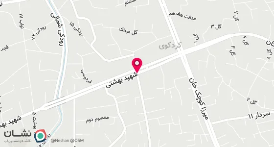 نقشه موقعیت تقریبی دفتر: خ شهید بهشتی -پاساژ رویال