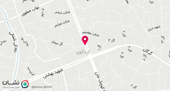 نقشه موقعیت تقریبی دفتر: خ ولیعصر،نبش کوچه ملک الشعرا بهار