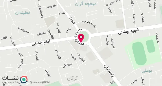 نقشه موقعیت تقریبی دفتر: میدان شهرداری 15 متری مهرآئین ساختمان خرمی