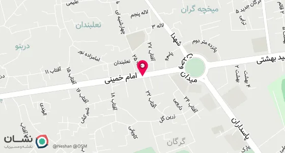 نقشه موقعیت تقریبی دفتر: گرگان خ امام آفتاب بیست و دوم پاساژ قدس