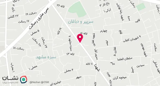 نقشه موقعیت تقریبی دفتر: گرگان خیابان شهدا - لاله 15 - جنب بانک انصار