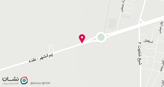 نقشه موقعیت تقریبی دفتر: نقده-خیابان قدس روبروی شورای روحانیت