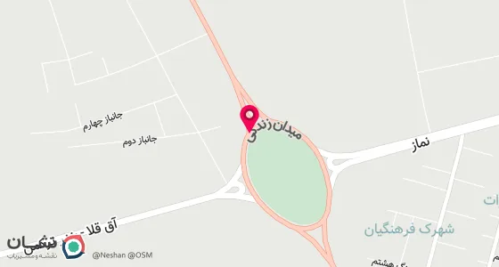 نقشه موقعیت تقریبی دفتر: آق قلا میدان وحدت ضلع شمالی طبقه فوقانی لوازم التحریر لایقی