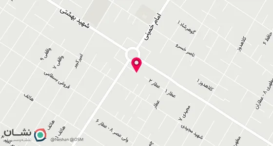 نقشه موقعیت تقریبی دفتر: خیابان شهید مطهری نرسیده به چهارراه اول