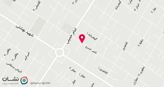 نقشه موقعیت تقریبی دفتر: قوچان نرسیده به چهارراه اول ناصر خسرو