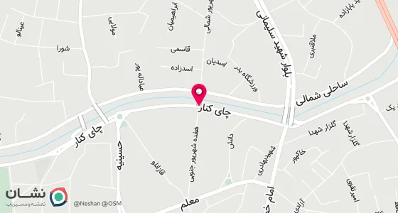 نقشه موقعیت تقریبی دفتر: ملکان خ17شهریور ،چای کنار3 (جنب پل)