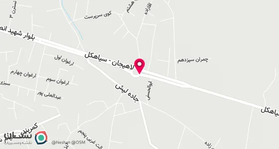نقشه موقعیت تقریبی دفتر: سیاهکل-خیابان امام جنب دارایی دفترخانه 87 سیاهکل