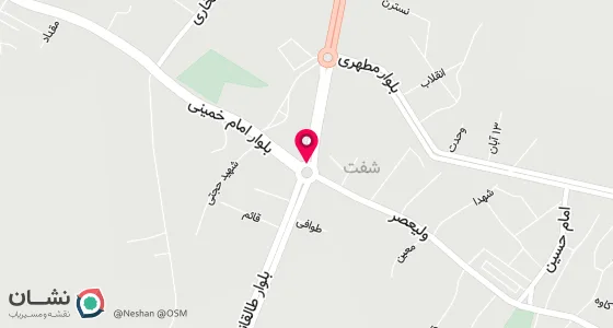 نقشه موقعیت تقریبی دفتر: شفت - خیابان 17 هفده شهریور - جنب بانک سپه