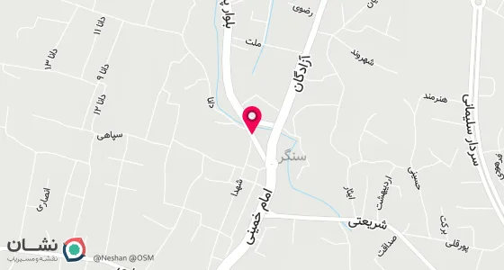 نقشه موقعیت تقریبی دفتر: سنگر-خیابان شهدا-جنب پارک