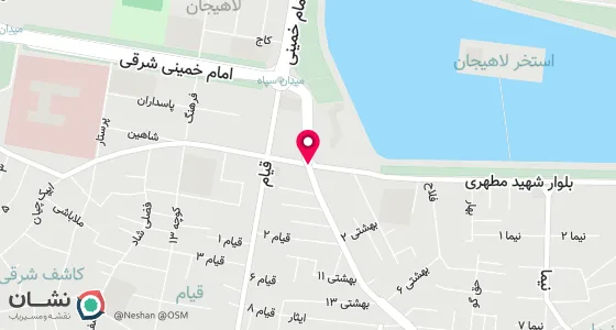 نقشه موقعیت تقریبی دفتر: لیالستان- کوچه مرتضی نژاد و سیار لاهیجان- خیابان 22 آبان -بالاتر اداره ثبت اسناد و املاک