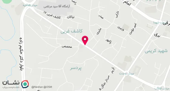 نقشه موقعیت تقریبی دفتر: خیابان کاشف غربی- کوچه حائری- پلاک8