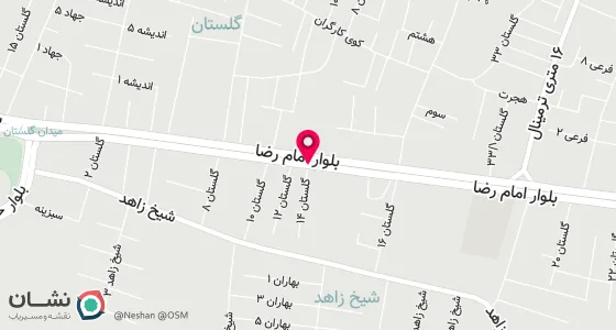 نقشه موقعیت تقریبی دفتر: خیابان سردارجنگل- کوچه شماره14- پلاک355