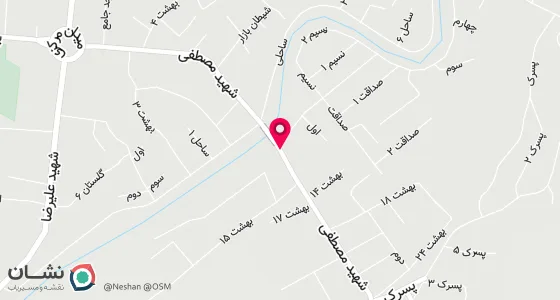 نقشه موقعیت تقریبی دفتر: مینو دشت خیابان معراج جنب پل شقایق