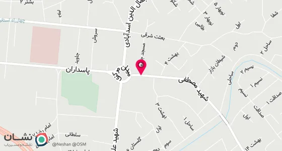 نقشه موقعیت تقریبی دفتر: مینودشت خیابان شهید مصطفی کوچه بهشت 1