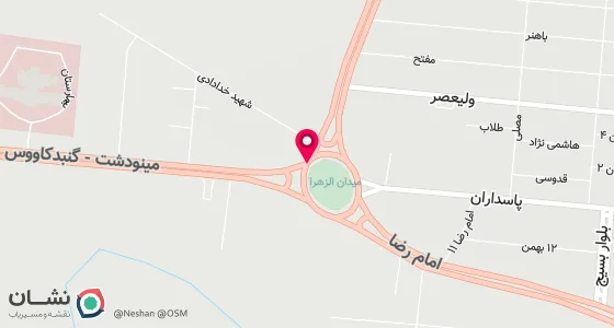 نقشه موقعیت تقریبی دفتر: مینودشت فلکه مرکزی کوچه مسجد جامع