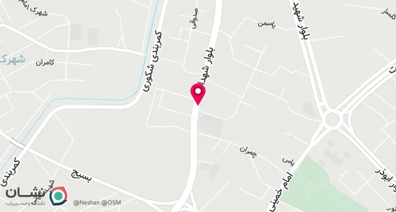 نقشه موقعیت تقریبی دفتر: فومن خیابان شهدا کوچه شهدا